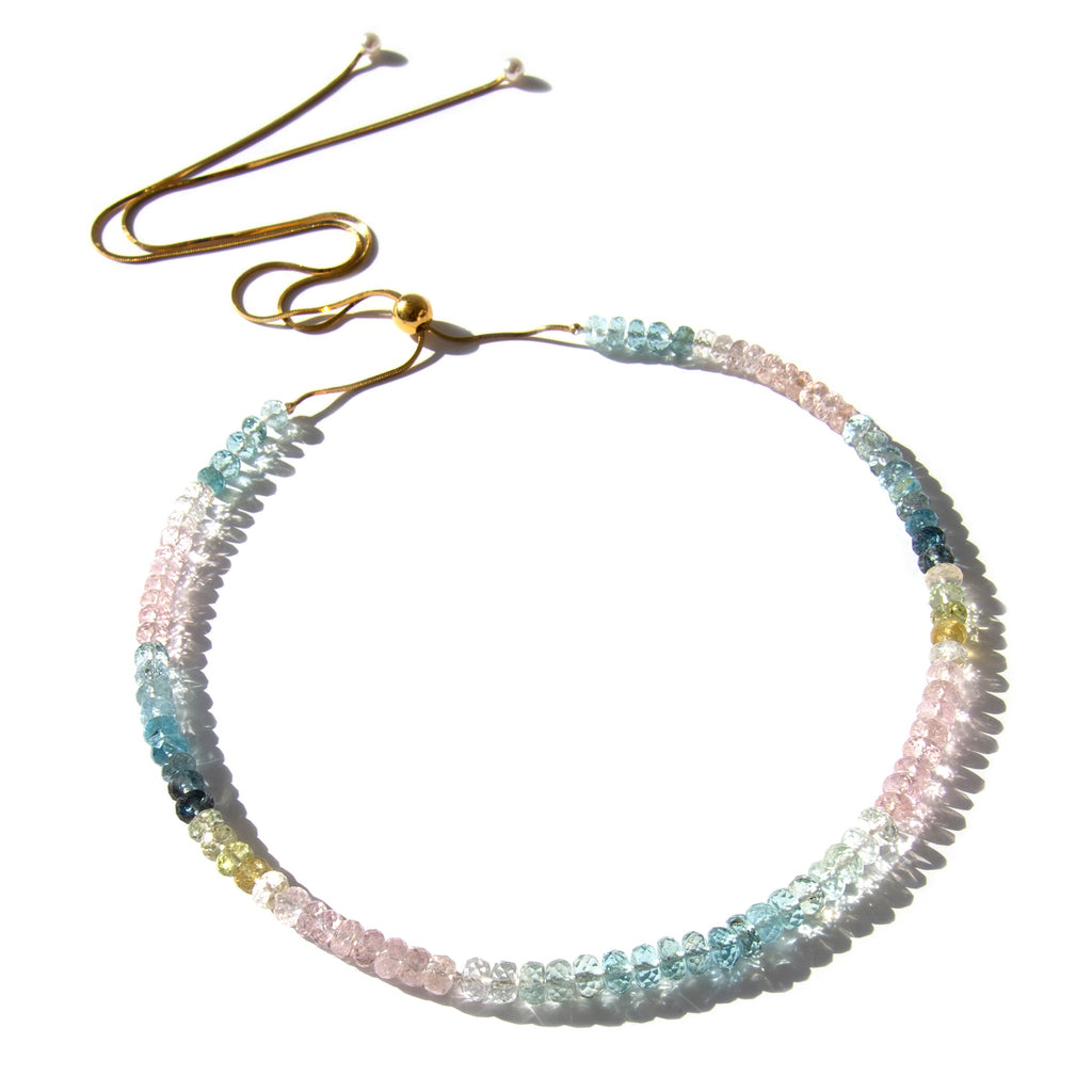 Classic Aquamarine Necklace - Multicolor