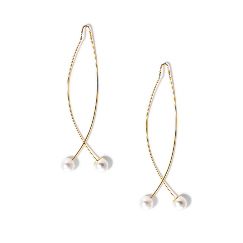 So' oh jewelry cherry pearl earring Swarovski pearl sterling silver drop earring soohjewelry