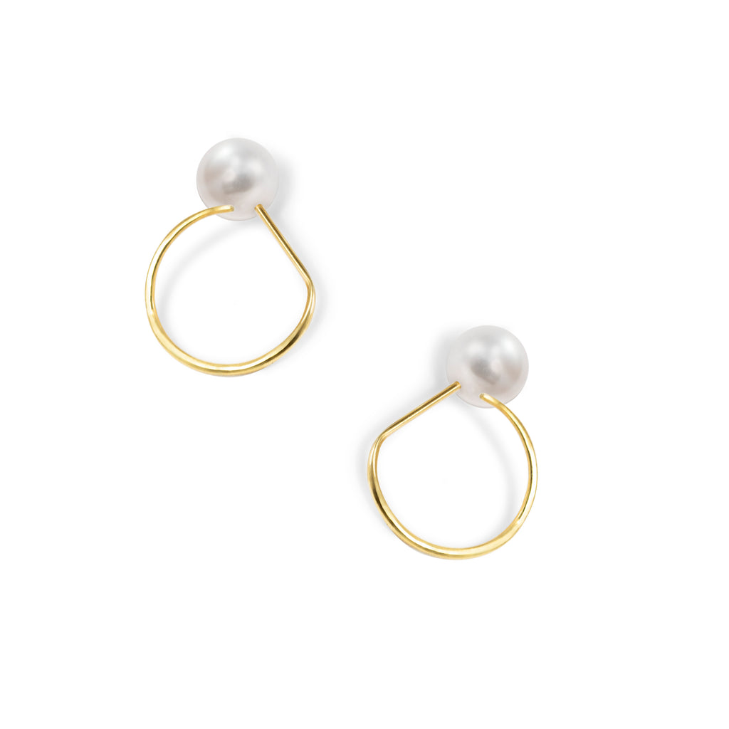 Spiral Pearl Earrings