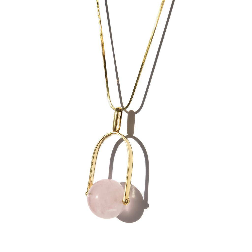 LG Spinning Gemstone Pendant Necklace