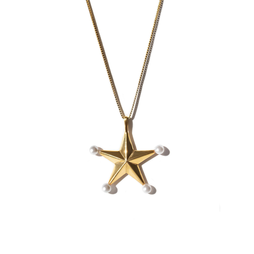 Be My Star Pendant Necklace - Crystal Pearl